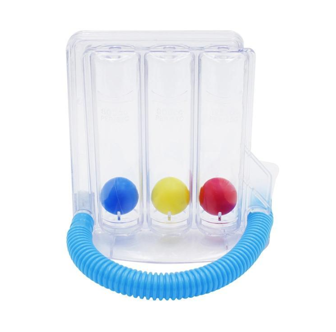 Spiromètre à trois billes : un appareil d'entraînement respiratoire pratique
